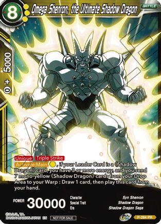 Omega Shenron, the Ultimate Shadow Dragon (Unison Warrior Series Tournament Pack Vol.3) (P-284) - Tournament Promotion Cards