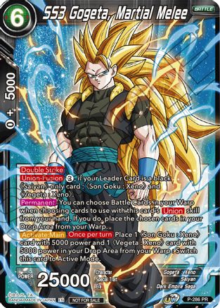 SS3 Gogeta, Martial Melee (Unison Warrior Series Tournament Pack Vol.3) (P-286) - Tournament Promotion Cards