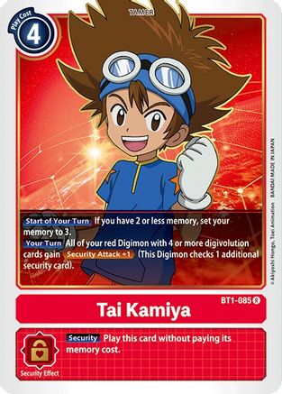 Tai Kamiya - BT1-085 (BT1-085) - Release Special Booster 1.0