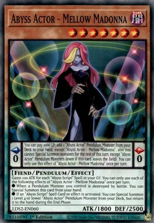 Abyss Actor - Mellow Madonna (LDS2-EN060) - Legendary Duelists: Season 2 1st Edition