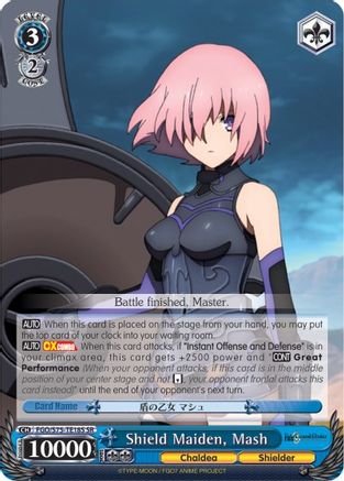 Shield Maiden, Mash (SR) (FGO/S75-TE18S SR) - Fate/Grand Order Absolute Demonic Front: Babylonia