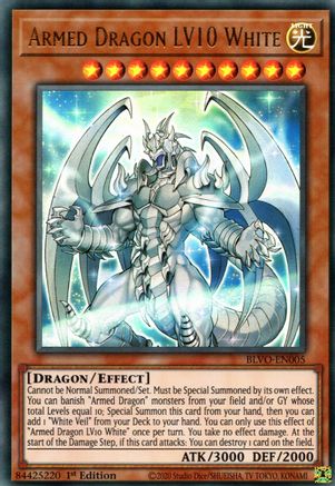 Armed Dragon LV10 White (BLVO-EN005) - Blazing Vortex 1st Edition