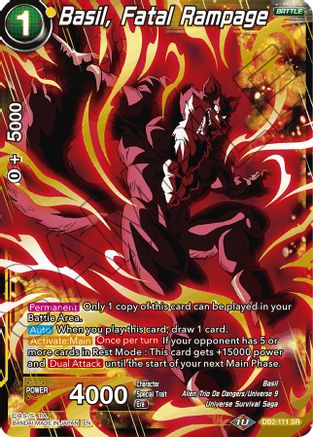 Basil, Fatal Rampage (Reprint) (DB2-111) - Battle Evolution Booster