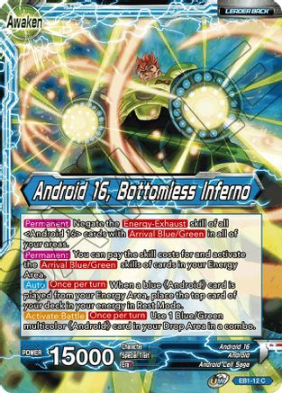 Android 16 // Android 16, Bottomless Inferno (EB1-12) - Battle Evolution Booster Foil