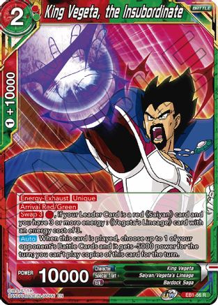 King Vegeta, the Insubordinate (EB1-56 ) - Battle Evolution Booster Foil