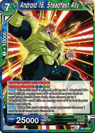Android 16, Steadfast Ally (EB1-63) - Battle Evolution Booster Foil
