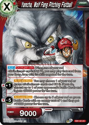 Yamcha, Wolf Fang Pitching Fistball (EB1-02) - Battle Evolution Booster