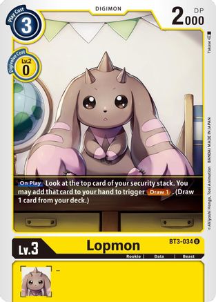 Lopmon (BT3-034) - Release Special Booster 1.5
