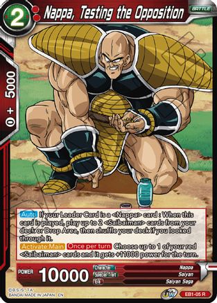 Nappa, Testing the Opposition (EB1-05) - Battle Evolution Booster
