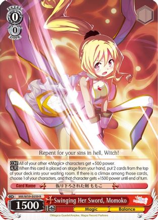 Swinging Her Sword, Momoko (MR/W59-E059 R) - Magia Record: Puella Magi Madoka Magica [Side Story] (Mobile)