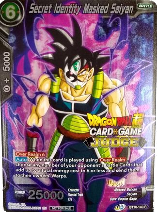 Secret Identity Masked Saiyan (Unison Warrior Series Tournament Pack Vol.3) (Judge) (BT10-140) - Tournament Promotion Cards