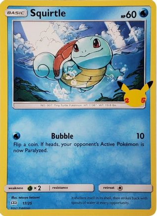 Squirtle 017/25  - Holofoil McDonalds 25th Anniversary Promos - Promo
