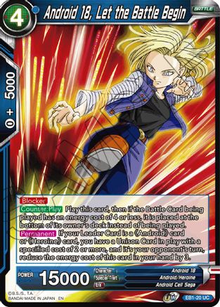 Android 18, Let the Battle Begin (EB1-20) - Battle Evolution Booster