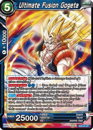 Ultimate Fusion Gogeta (Reprint) (SD6-04) - Battle Evolution Booster