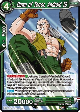 Dawn of Terror, Android 13 (Reprint) (BT3-070) - Battle Evolution Booster