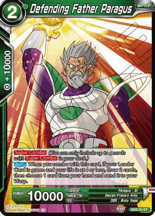 Defending Father Paragus (Reprint) (SD8-04) - Battle Evolution Booster Foil