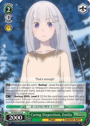Caring Disposition, Emilia (Parallel Foil) (RZ/SE35-E13 R) - Re:ZERO: The Frozen Bond