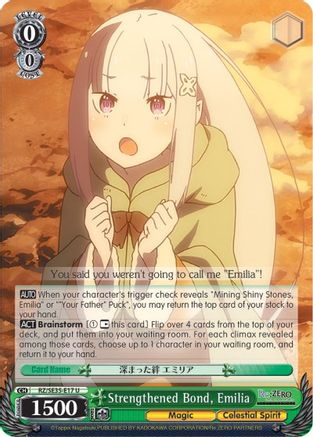 Strengthened Bond, Emilia (Parallel Foil) (RZ/SE35-E17 U) - Re:ZERO: The Frozen Bond