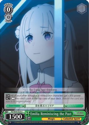 Emilia Reminiscing the Past (Parallel Foil) (RZ/SE35-E25 C) - Re:ZERO: The Frozen Bond