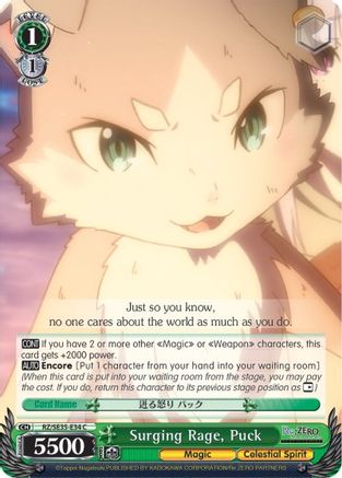 Surging Rage, Puck (Parallel Foil) (RZ/SE35-E34 C) - Re:ZERO: The Frozen Bond