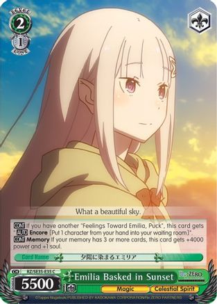 Emilia Basked in Sunset (Parallel Foil) (RZ/SE35-E35 C) - Re:ZERO: The Frozen Bond