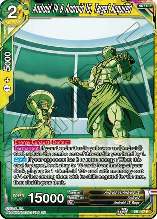 Android 14 & Android 15, Target Acquired (EB1-67) - Battle Evolution Booster Foil