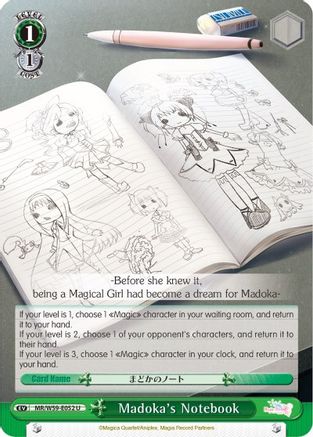Madoka's Notebook (MR/W59-E052 U) - Magia Record: Puella Magi Madoka Magica [Side Story] (Mobile)