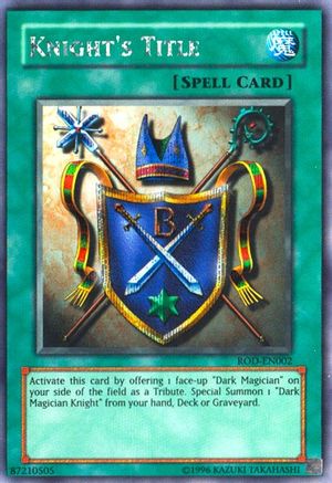 Knight's Title (Reshef of Destruction) (Secret Rare) (ROD-EN002) - Yu-Gi-Oh! Video Game Promotional Cards Unlimited