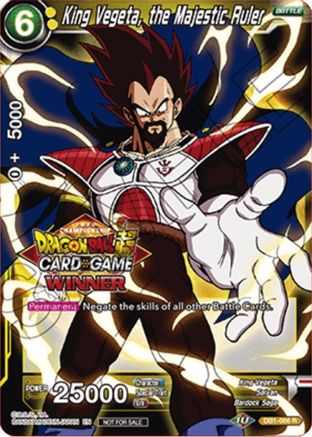 King Vegeta, the Majestic Ruler (Winner Stamped) (DB1-066) - Tournament Promotion Cards
