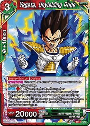Vegeta, Unyielding Pride (EB1-57) - Battle Evolution Booster Foil