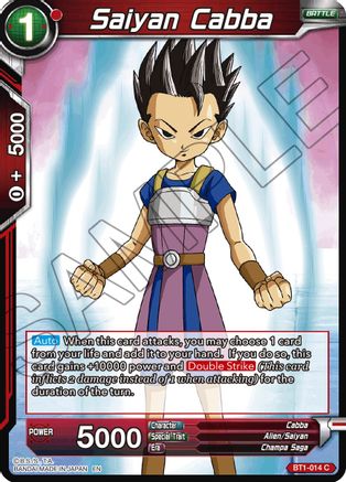 Saiyan Cabba (Reprint) (BT1-014) - Battle Evolution Booster