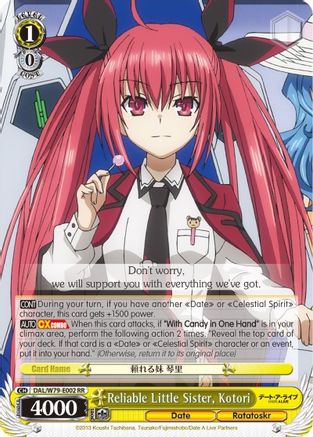 Reliable Little Sister, Kotori (DAL/W79-E002 RR) - Date A Live