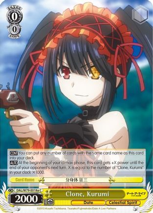 Clone, Kurumi (A) (DAL/W79-E018a C) - Date A Live