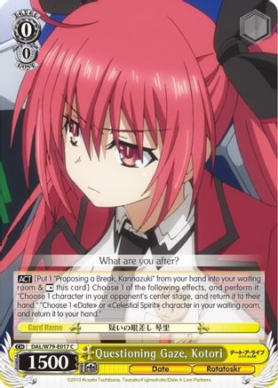 Questioning Gaze, Kotori (DAL/W79-E017 C) - Date A Live