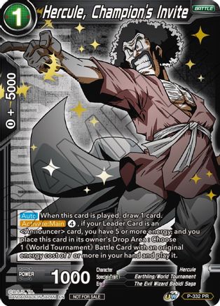 Hercule, Champion's Invite (Championship Pack 2021 Vol.1) (Winner Gold Stamped) (P-332) - Promotion Cards