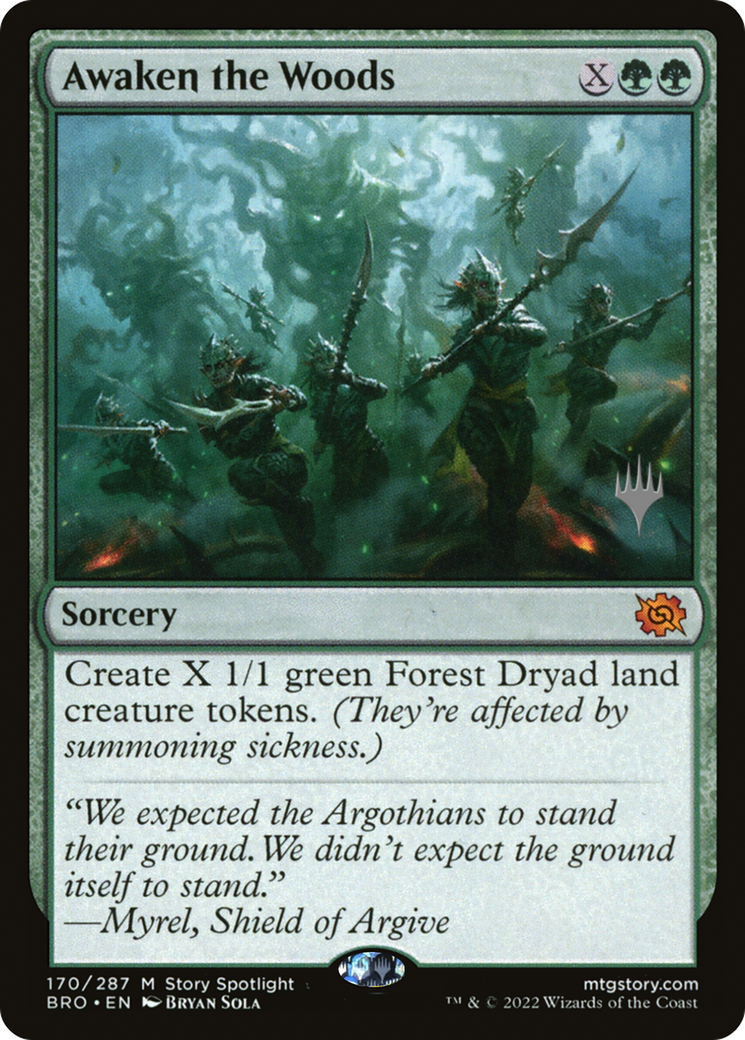 Awaken the Woods (PPBRO-170) - The Brothers' War Promos Foil