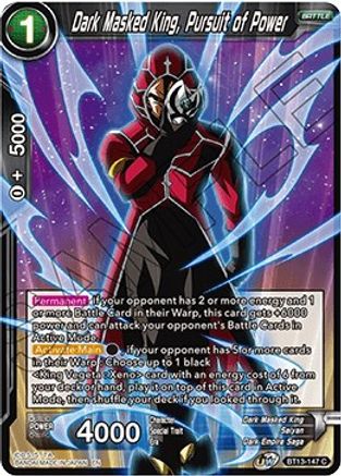 Dark Masked King, Pursuit of Power (BT13-147) - Supreme Rivalry Foil