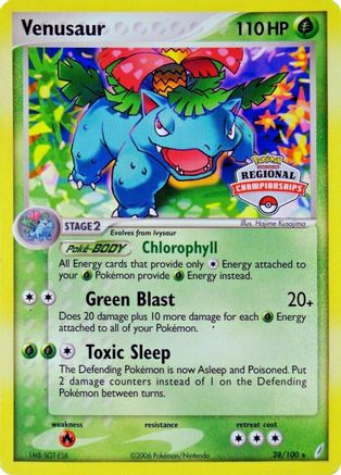 Venusaur 028/100  League & Championship Cards - Promo