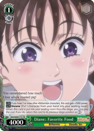 Diane: Favorite Food (SDS/SX03-T15 TD) - The Seven Deadly Sins