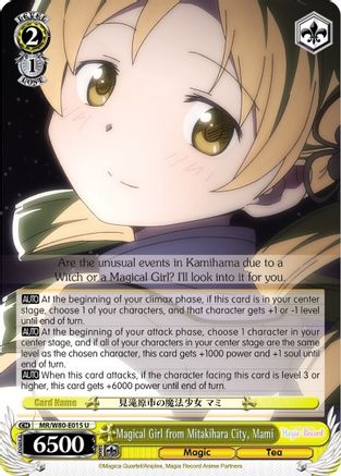 Magical Girl from Mitakihara City, Mami (MR/W80-E015 U) - Magia Record: Puella Magi Madoka Magica [Side Story] (Anime)