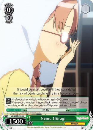 Nemu Hiiragi (MR/W80-E039 U) - Magia Record: Puella Magi Madoka Magica [Side Story] (Anime)