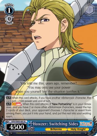 Howzer: Switching Sides (SDS/SX03-081 R) - The Seven Deadly Sins