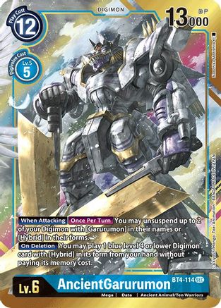 AncientGarurumon (Alternate Art) (BT4-114) - Great Legend Foil