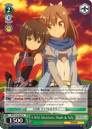 A Wild Adventure, Maple & Sally (BFR/S78-E037 R) - BOFURI: I Don't Want to Get Hurt, so I'll Max Out My Defense