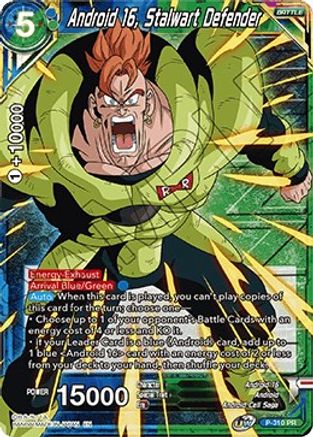 Android 16, Stalwart Defender (Winner Stamped) (P-310) - Tournament Promotion Cards