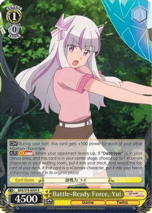 Battle-Ready Force, Yui (BFR/S78-E009 R) - BOFURI: I Don't Want to Get Hurt, so I'll Max Out My Defense
