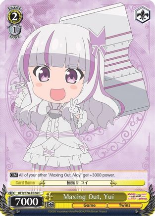 Maxing Out,Yui (BFR/S78-E024 C) - BOFURI: I Don't Want to Get Hurt, so I'll Max Out My Defense