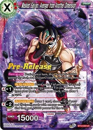 Masked Saiyan, Avenger from Another Dimension (BT13-003) - Supreme Rivalry PreRelease Cards