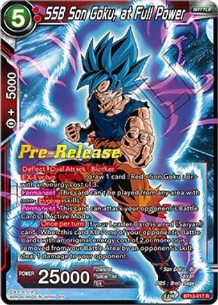 SSB Son Goku, at Full Power (BT13-017) - Supreme Rivalry PreRelease Cards