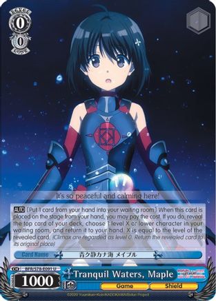 Tranquil Waters, Maple (BFR/S78-E091 U) - BOFURI: I Don't Want to Get Hurt, so I'll Max Out My Defense